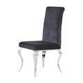 Global Furniture Usa Global Furniture USA D858DC Velvet Finish Dining Chair - Black D858DC